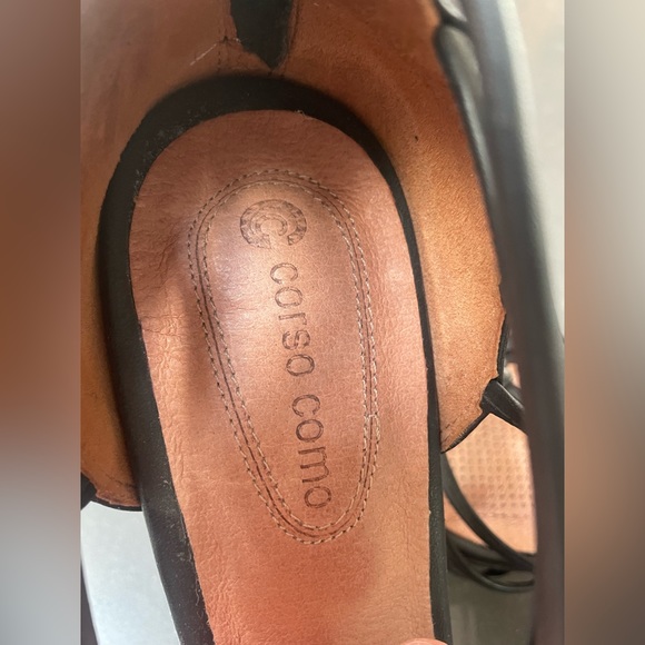 Corso Como Black Platform Strappy Braided Knot high heels - 9M - Picture 4 of 8